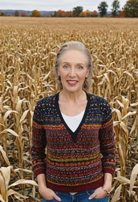 standing in the middle of a cornfield, fall background