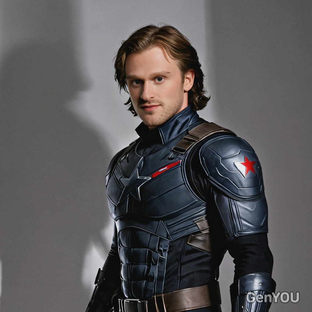 The Winter Soldier standing in the shadows