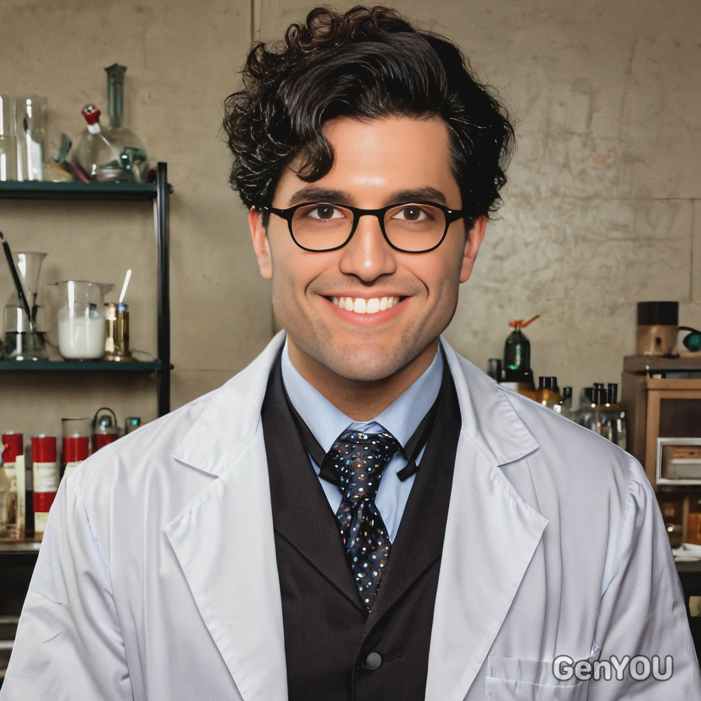 as an evil scientist