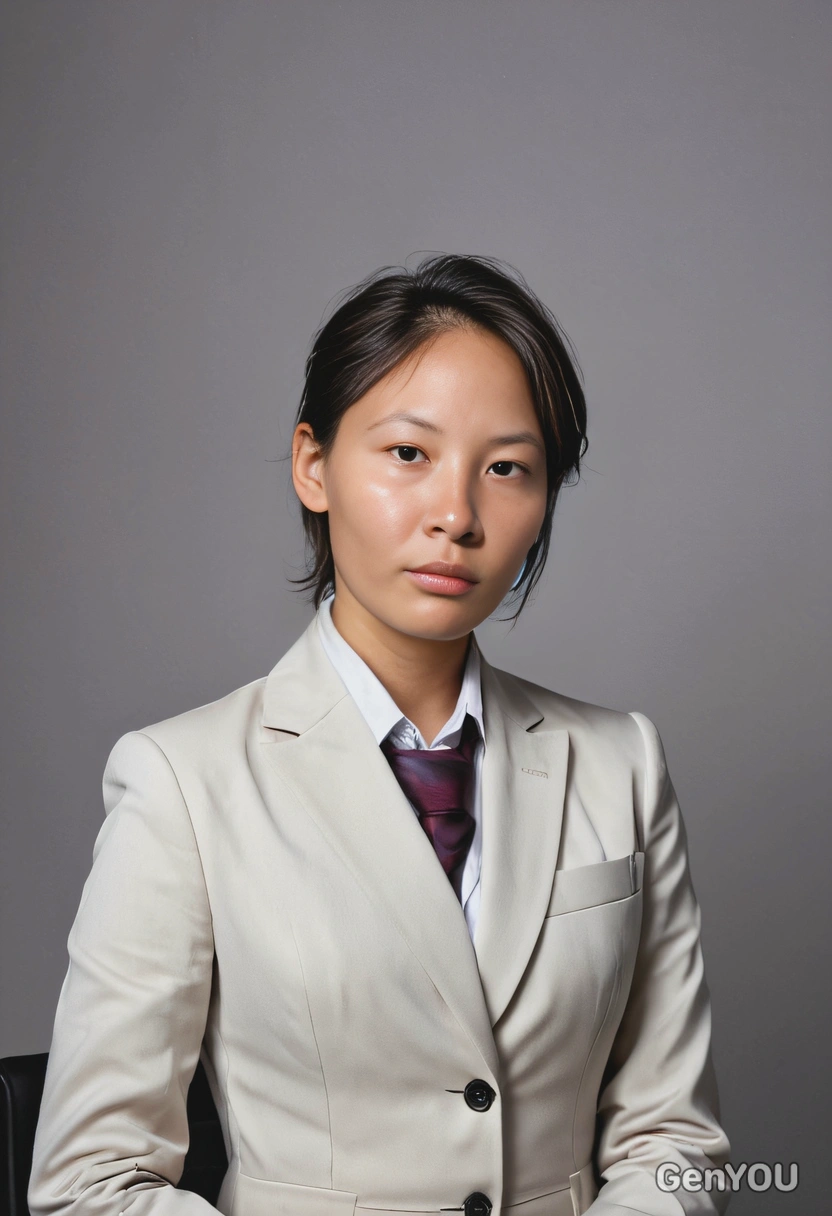 blurry background, business lady, professional photoshoot, dramatic lighting