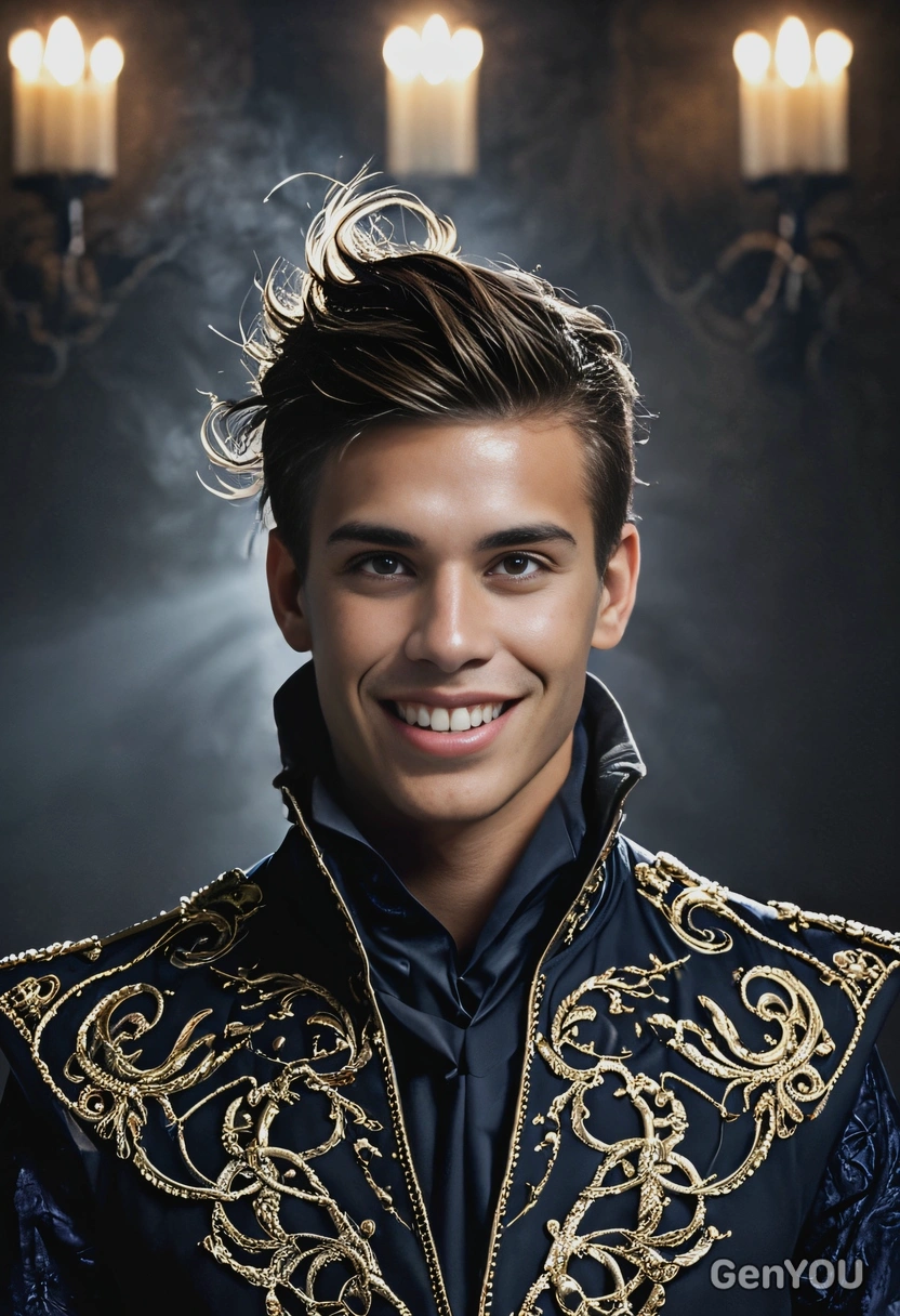 High-fashion Vogue-style fantasy shot of a powerful magical figure, ethereal beauty, couture fantasy garments, glowing mystical energy, soft magical light, cinematic studio lighting, flawless skin, sharp facial features, enchanted atmosphere, subtle arcane symbols, ultra-realistic, shallow depth of field, shot on 85mm lens, luxury editorial photography