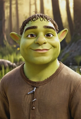 "shrek" style cartoon using the best ai portrait generators