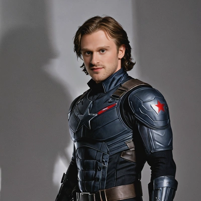 The Winter Soldier standing in the shadows