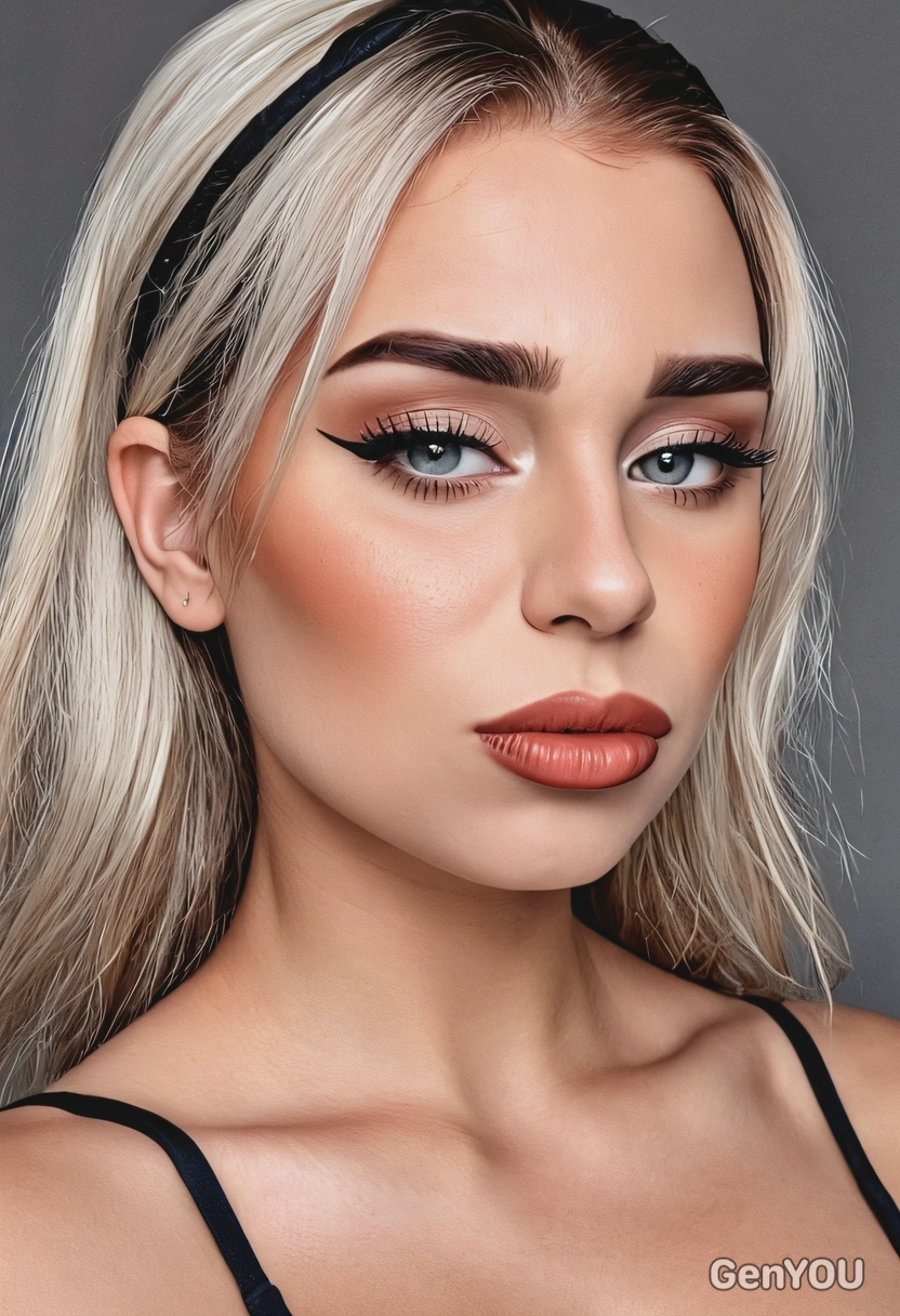 Insta Baddie Makeup - Emphasizes a flawless, contoured look with bold brows, highlighter, and striking lips