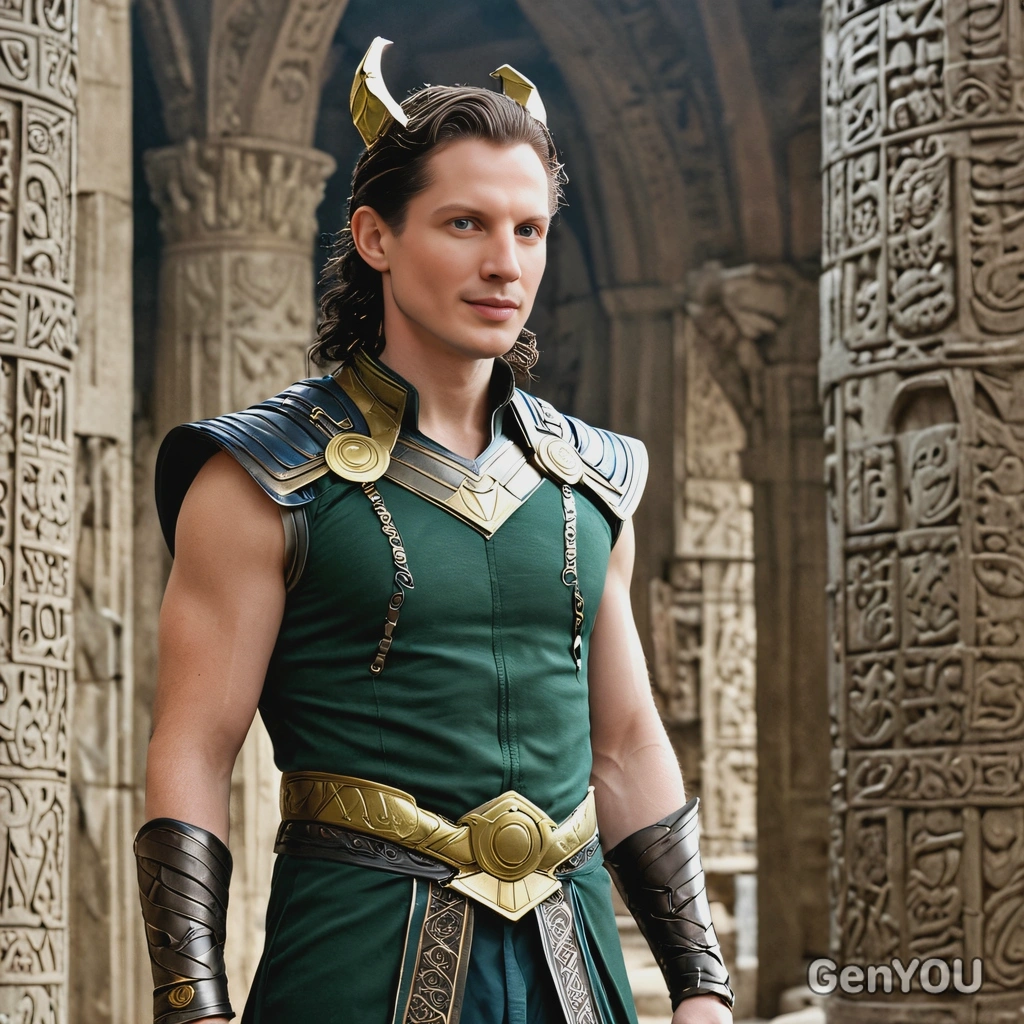 like Loki, in an ancient Asgardian temple