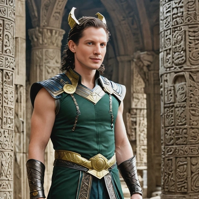 like Loki, in an ancient Asgardian temple