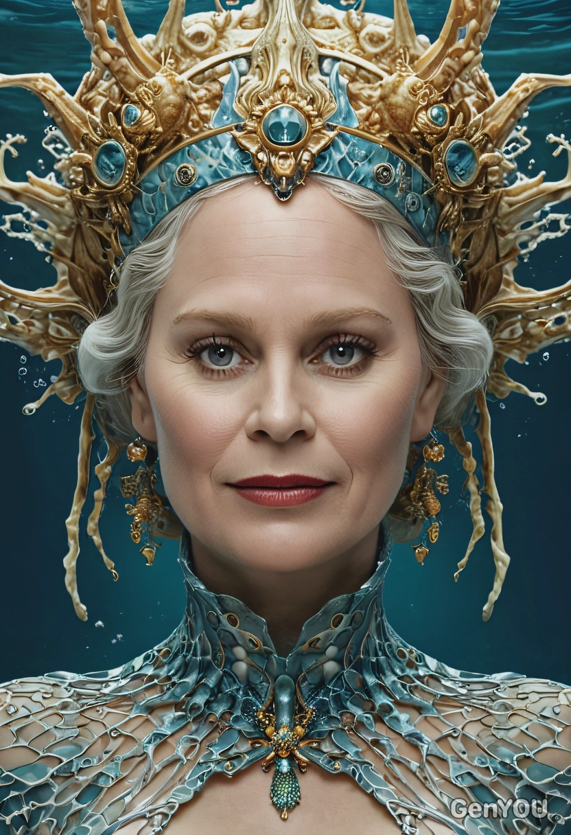 queen of the underwater world, symmetrical details