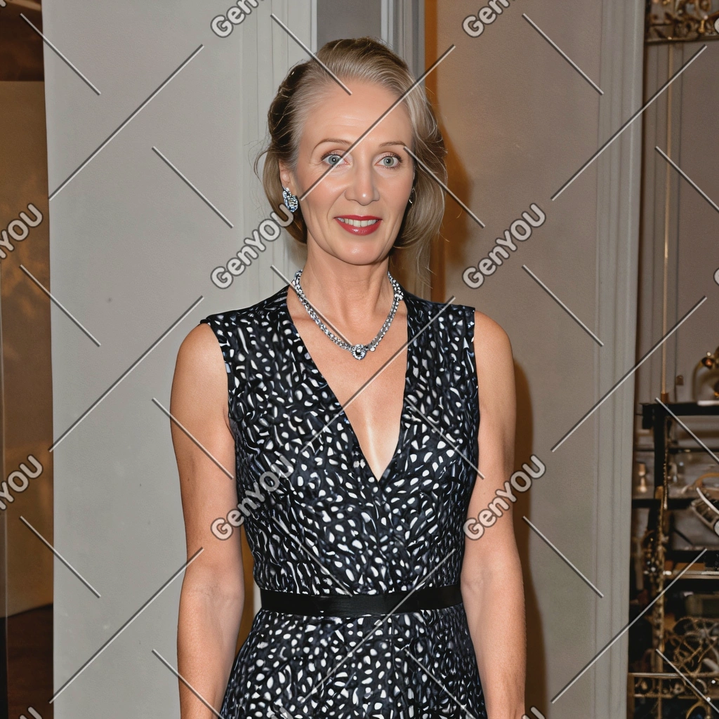 A contemporary fashionista at luxury party event