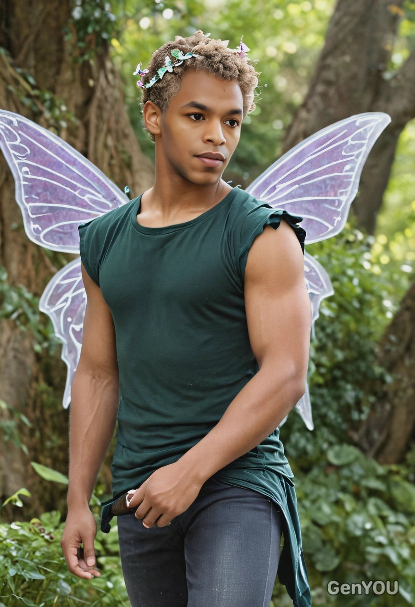 as a fairy, magical setting, blurred background