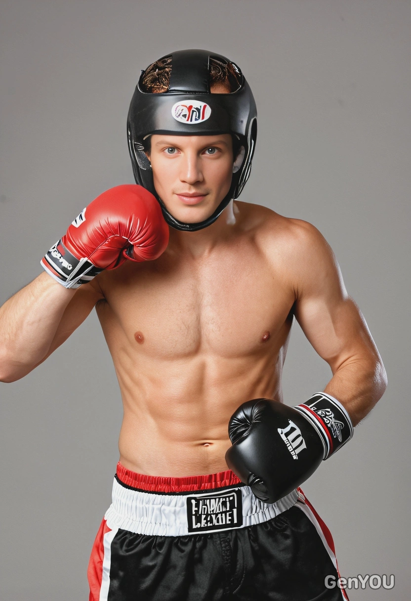 As a kickboxing player, wearing the helmet 