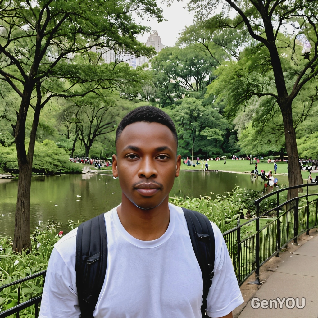 As a tourist walking around the Central Park in New York 