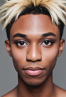 Kawaii Makeup, black skin