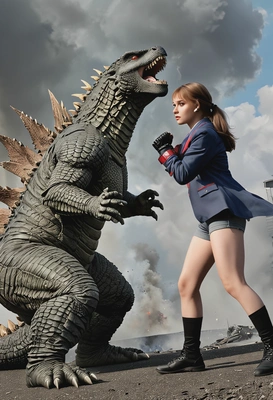 fighting vs godzilla