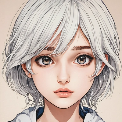 anime style, big eyes, manga drawing