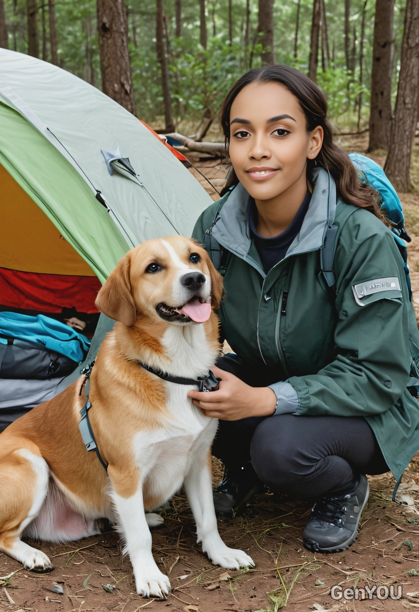 camping with a dog 