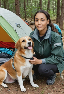 camping with a dog 