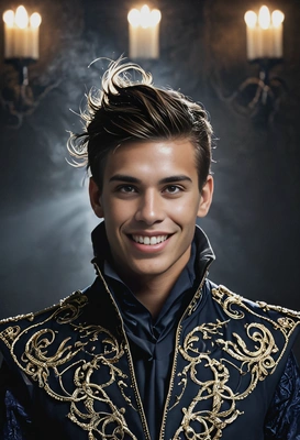 High-fashion Vogue-style fantasy shot of a powerful magical figure, ethereal beauty, couture fantasy garments, glowing mystical energy, soft magical light, cinematic studio lighting, flawless skin, sharp facial features, enchanted atmosphere, subtle arcane symbols, ultra-realistic, shallow depth of field, shot on 85mm lens, luxury editorial photography