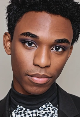 Kawaii Makeup, black skin