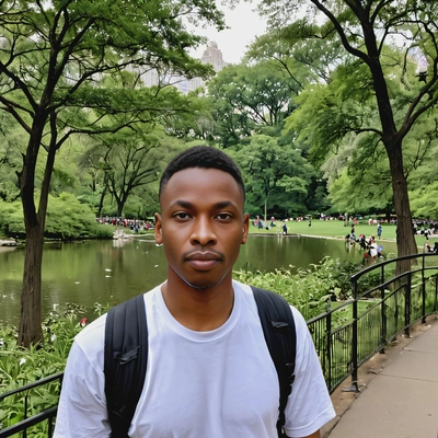 As a tourist walking around the Central Park in New York 